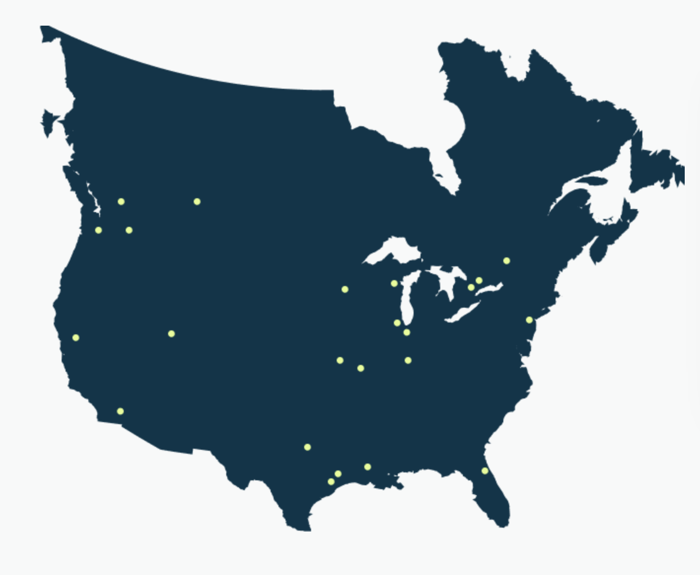 RailWorks locations throughout North America